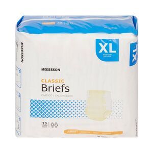 15 McKesson Adult Disposable Diaper Briefs Underwear XL Light Absorb Tab Closure